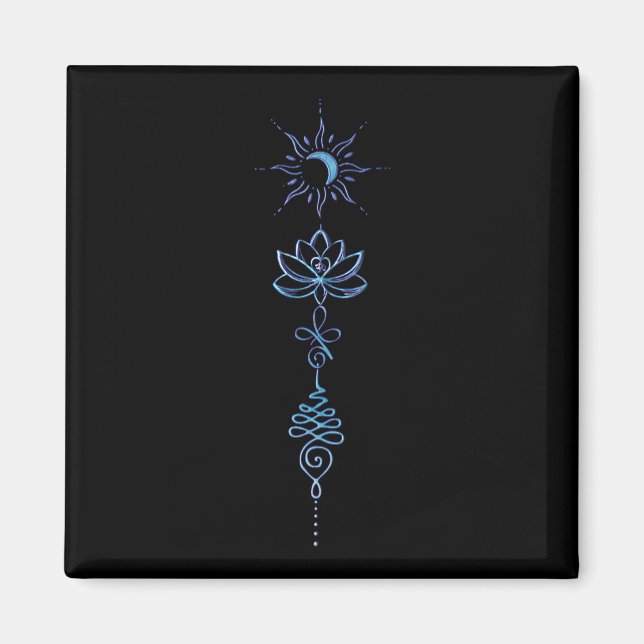 Turquoise Unalome Group Magnet (Vorne)