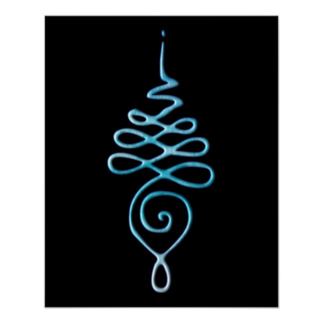 Turquoise Unalome Poster (Vorderseite)