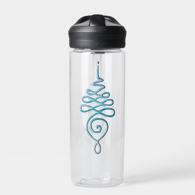 Turquoise Unalome  water bottle Trinkflasche (Vorderseite)