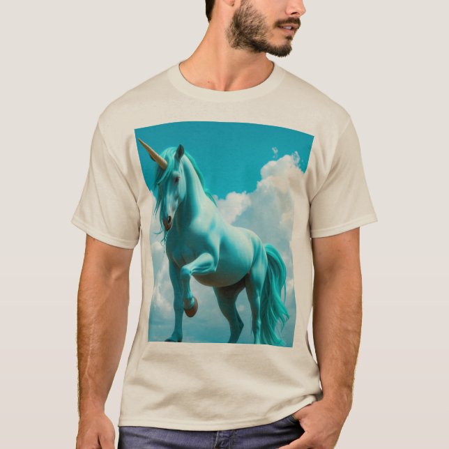 turquoise unicorn T-Shirt (Vorderseite)