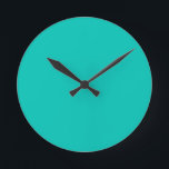 Turquoise Wall Clock Runde Wanduhr<br><div class="desc">Türkisfarbene Wand-Uhr von Gerson Ramos.</div>