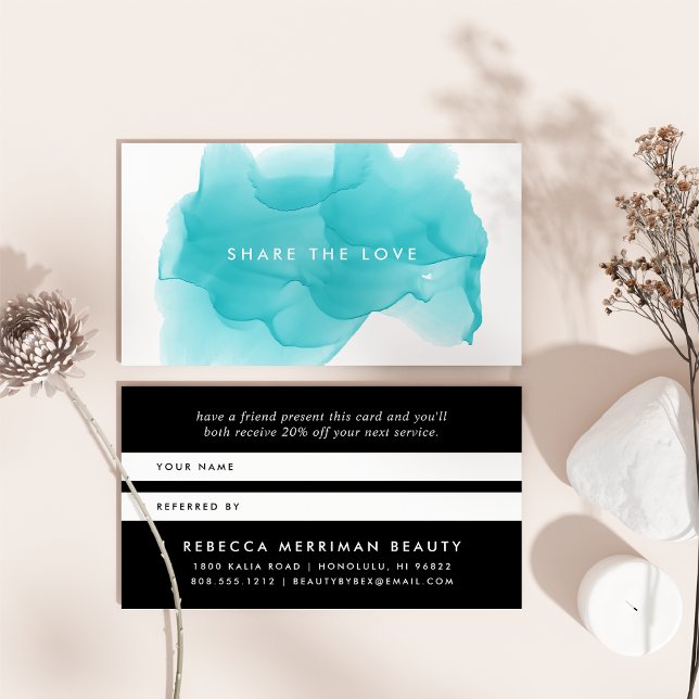 Turquoise Watercolor Blot | Referral (Von Creator hochgeladen)