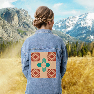 Turquoise Zia Tribal Brown Tan