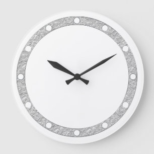 Türrahmen silber für Ihr Design Große Wanduhr