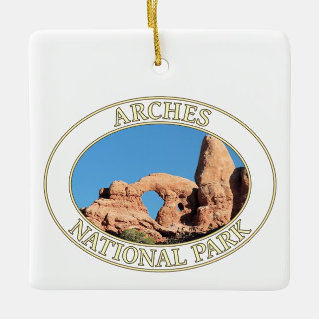 Turret Arch at Arches National Park in Moab, Utah Keramikornament (Vorderseite)