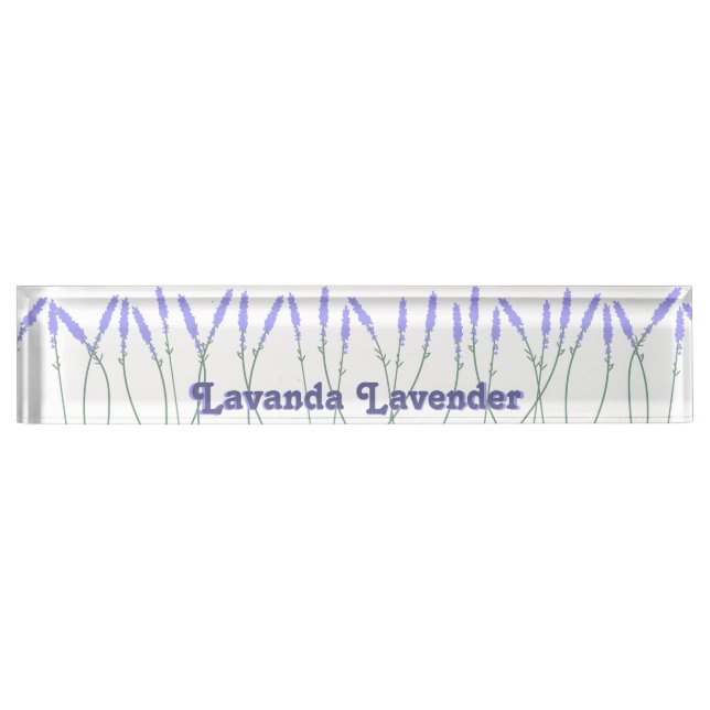 Türschild der Lavendel-Blume Namensplakette (Vorderseite)