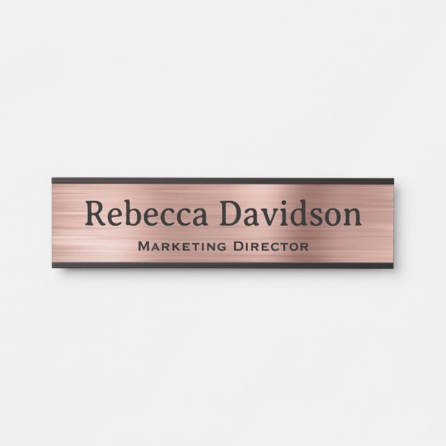 Türschilder für die Rose "Office Door Sign Gold" Türschild (Vorderseite )
