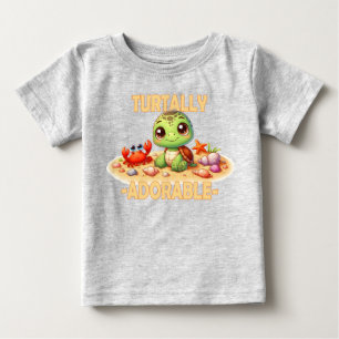 Turtally Adorable fun pudeln Niedlich Turtle Carto Baby T-shirt