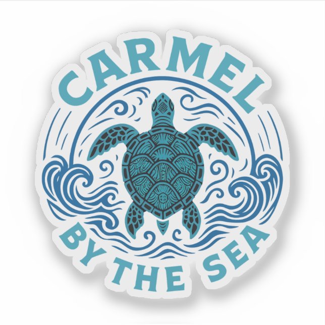 Turtel Carmel am Strand California Aufkleber (Vorderseite)