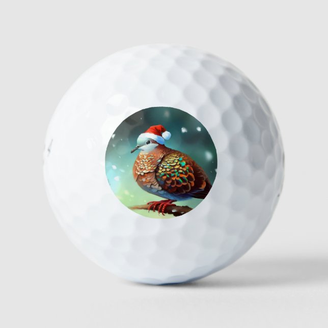 Turteltaube Weihnachten (3) Golfball (Vorderseite)