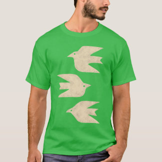 Turteltauben im Flug Retro T-Shirt