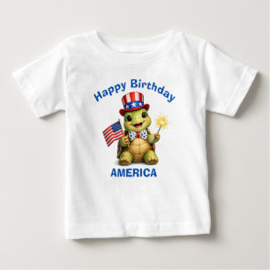 Turtle (3b) Patriotisches Kinder T-Shirt