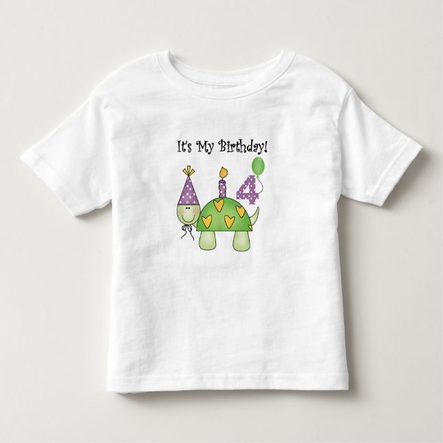 Turtle 4th Birthday Tshirts et cadeaux (Devant)