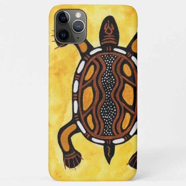 Turtle - Aboriginal Inspirred Art Painting Case-Mate iPhone Hülle (Rückseite)