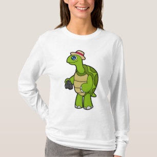 Turtle als Fotograf mit Kamera T-Shirt