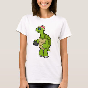 Turtle als Fotograf mit Kamera T-Shirt