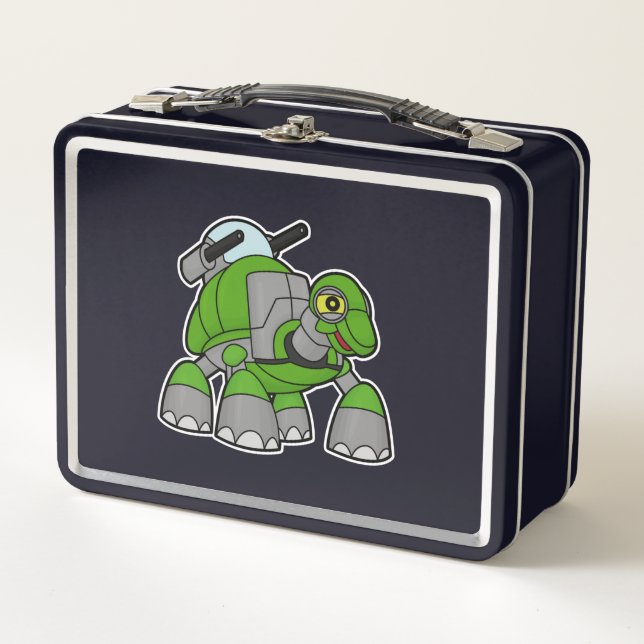 Turtle als Roboter mit Cannons Metall Brotdose (Vorderseite)