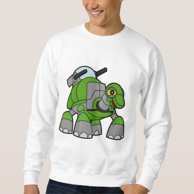 Turtle als Roboter mit Cannons Sweatshirt (Vorderseite)
