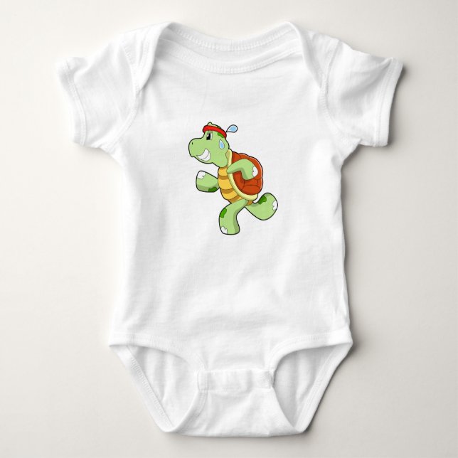 Turtle als Runner Baby Strampler (Vorderseite)