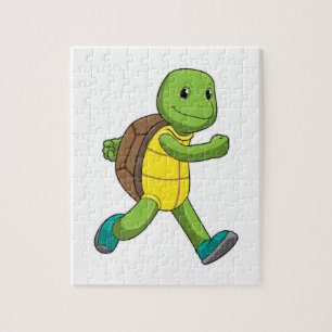 Turtle als Runner beim Laufen