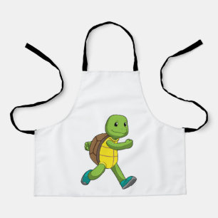 Turtle als Runner beim Laufen Schürze