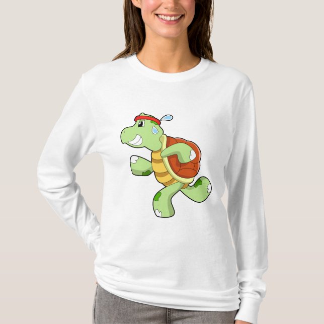 Turtle als Runner T-Shirt (Vorderseite)
