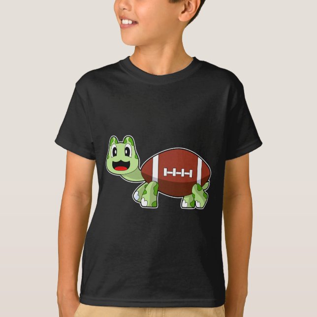 Turtle American Football Sports T-Shirt (Vorderseite)