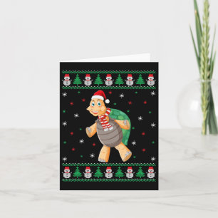 Turtle Animal Matching Family Ugly Christmas Sweep Karte
