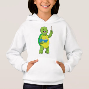 Turtle as Teacher with Book & Pointer Hoodie