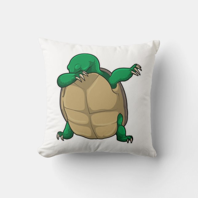 Turtle at Hip Hop Dance Dab Kissen (Vorderseite)