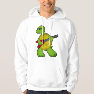 Turtle at Music mit Gitarre & Sonnenbrille Hoodie