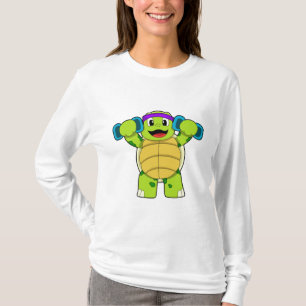 Turtle at Strength Training & Dumbells T-Shirt
