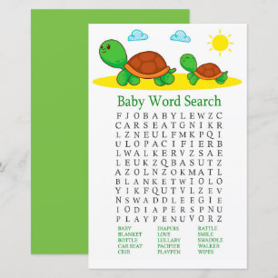 Turtle Baby Shooter Word Search Game