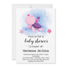 Turtle Baby Shower Einladung