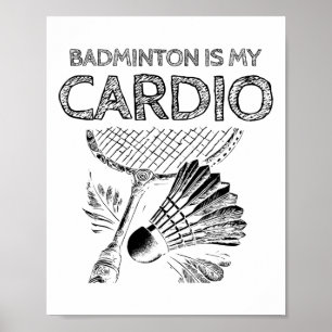 Turtle Badminton Player Shuttle Racket 1 Poster