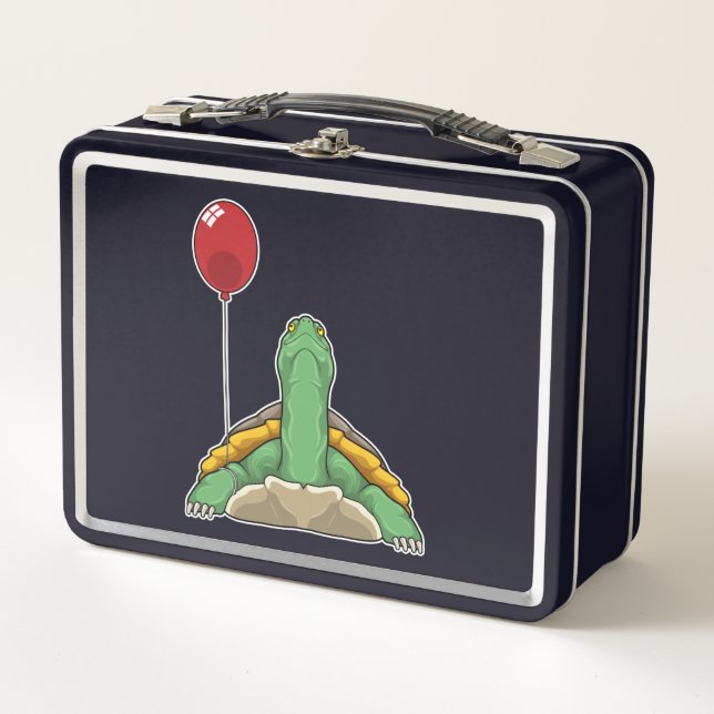 Turtle Balloon Metall Brotdose (Vorderseite)