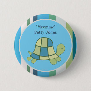 Turtle Bay Baby Shower Benutzerdefinierte Geburt Button