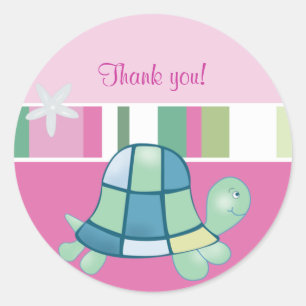 Turtle Bay Merci rose rond Favoriser Sticker
