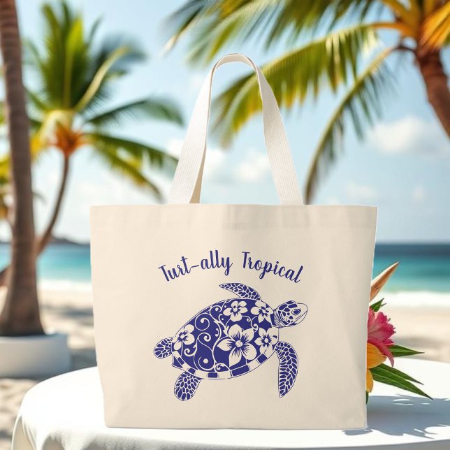 Turtle Beach Tasche Blue (Turtle Beach Tote-Blue Large Tote Bag )