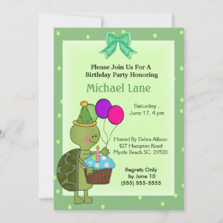 Turtle Birthday Einladung