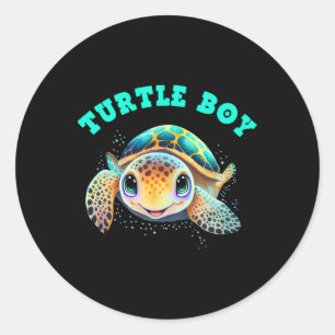 Turtle Boy Earth Day Lieblings Earth Day Runder Aufkleber