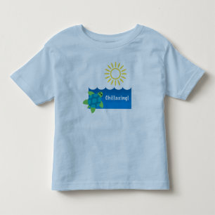 Turtle Chillaxing Design - Kleinkind Fine Jersey T T-shirt