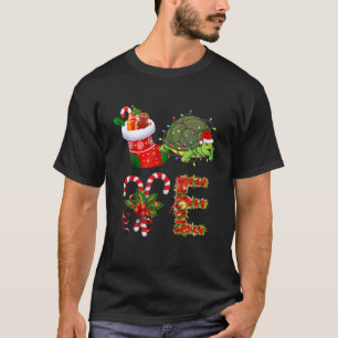 Turtle Christmas Lights Led Funny Weihnachtsmannmü T-Shirt
