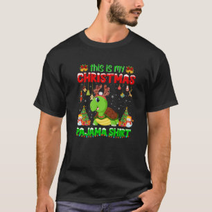 Turtle Christmas Ugly Sweater Turtle Tree Light Xm T-Shirt