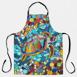 Turtle Colorful Mosaik Art Schürze