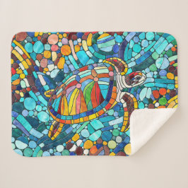 Turtle Colorful Mosaik Art Sherpadecke