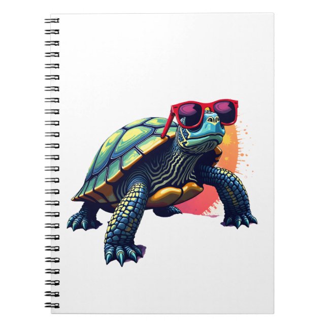 Turtle Colorful Turtle Outfit Mens Turtle Lover Tu Notizblock (Vorderseite)