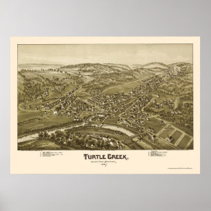 Turtle Creek, PA Panoramic Map - 1897 Poster