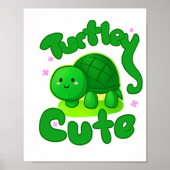 Turtle Cute Poster (Vorne)