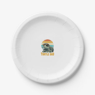 Turtle Dad Retro Sonnenuntergang Vintage Gravur Ve Pappteller